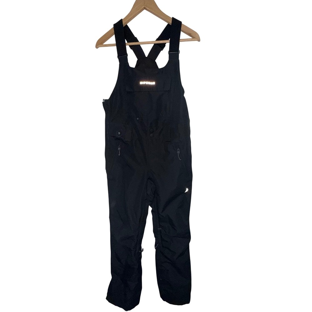 RIPZONE Black Ski Snowboard Bib Overalls Pants Waterproof Insulated Youth S/P‎